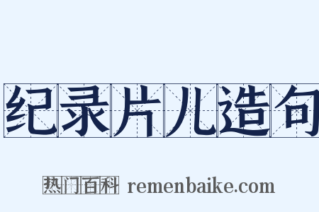 纪录片儿造句是什么意思的图片